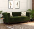 Arbor 3 Seater Sofa (Velvet, Dark Olive Green). 