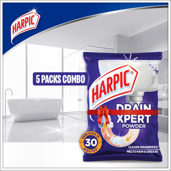 Harpic Drain Cleaning Xpert Powder 50g 1pc x5