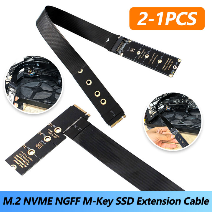 Dual Protocol PCIE4.0 M.2 M Key NVME Extension Cable Riser Card SSD Adapter for 2230 2242 2260 2280 M.2 PCI-e / M2 NGFF SATA SSD