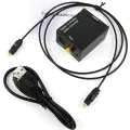 1 Set Brand New And High Quality Optical Coax Toslink Digital To Analog Converter RCA L/R Stereo Audio Adapter. 