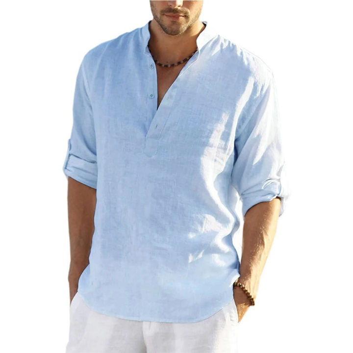 New%20Men's%20Casual%20Blouse%20Cotton%20Linen%20Shirt%20Loose%20Tops%20Long%20Sleeve%20Tee%20Shirt%20Spring%20Autumn%20Casual%20Handsome%20Men's%20Shirts%20-%20Image%204
