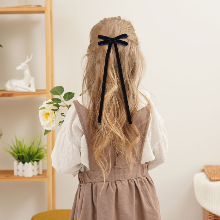 20Pcs%20random%20color%20nylon%20ribbon%20hair%20bows%20hairclips%20girls%20ponytail%20hairgripes%20simple%20fashion%20head%20clips%20Long%20tassel%20hair%20clip%20-%20Image%202