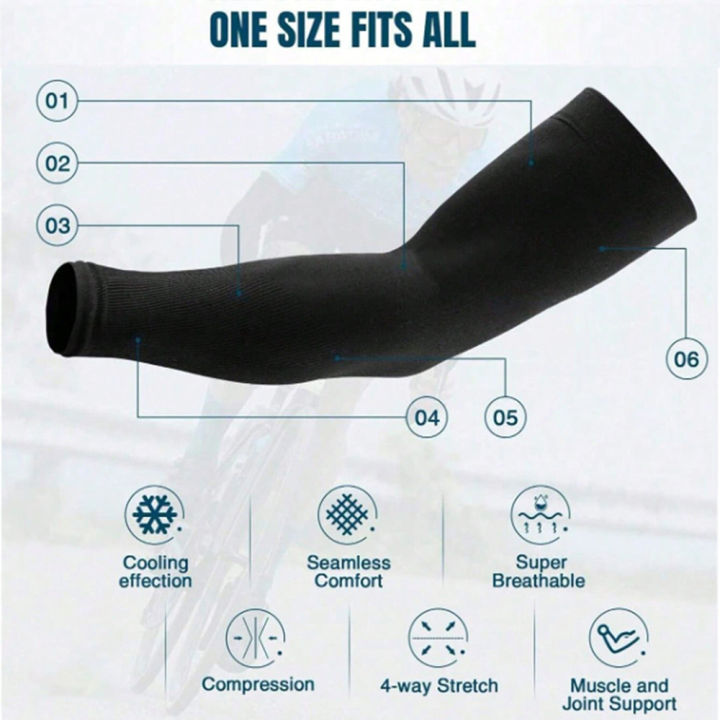 3Pairs%20Fashion%20Sun%20Ice%20Silk%20Sleeves%20Unisex%20Summer%20Sun%20Protection%20Arm%20Sleeves%20Suitable%20for%20Outdoor%20Riding,%20Driving,%20Fishing%20-%20Image%205