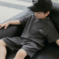 Ready to ship children's fashion clothing sets Korean-style mid-autumn boys fashion two-piece suit. 