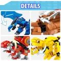 Spacekids 6 in 1 dinosaur robot toy Dino mecha Transformers 6 in 1 combo set kids toys Lego LEGO Lego series 6 box robot toys Lego compatible design. 