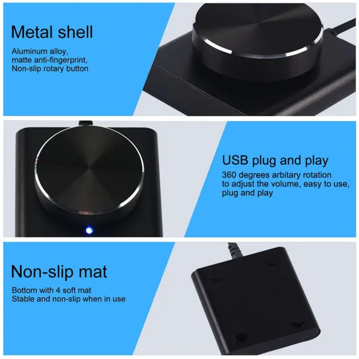 USB%20Computer%20Volume%20Controller%20Mini%20One-button%20Mute%20Control%20PC%20Speaker%20External%20Volume%20Control%20Adjust%20Knob%20Black%20Plug%20and%20Play%20-%20Image%204