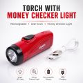 New Mini Usb Rechargeable LED Torch Light with Money Checker. 