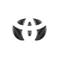 Carbon Fiber Car Steering Wheel Emblem Badge Sticker Glue Trim Decals For Toyota Corolla Rav4 CHR Auris Camry Prius Yaris. 