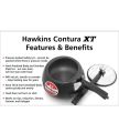 Hawkins Contura Black Xt (cxt150) 5L Induction Bottom Pressure Cooker(Hard Anodized). 