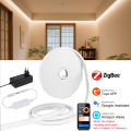 Tuya Zigbee 24V Neon LED Strip 1m-10m Waterproof Dimmable Smart Lamp HomeDecor APP Voice Control for Alexa Home Assistant . 