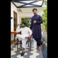 Shalwar Kameez – Royal Blue Summer 2023 Men's Stitched Suit. 