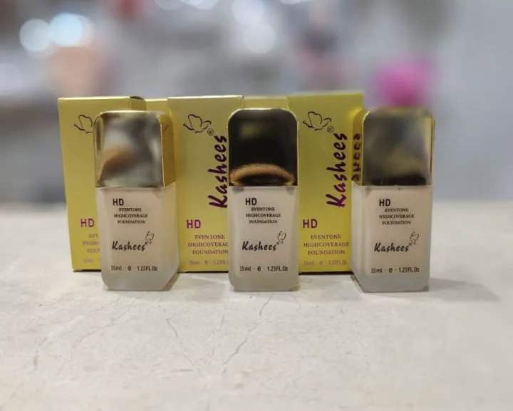 Kashees Liquid Foundation 24 Hours Lasting Water Proof with high coverage and long lasting effect Hd