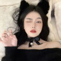Fashion Fox Cat Ear Hair Band Popular Plush Cat Ear Headband Black White Soft Hairband with Bells Party Cosplay Hair Accessories. 