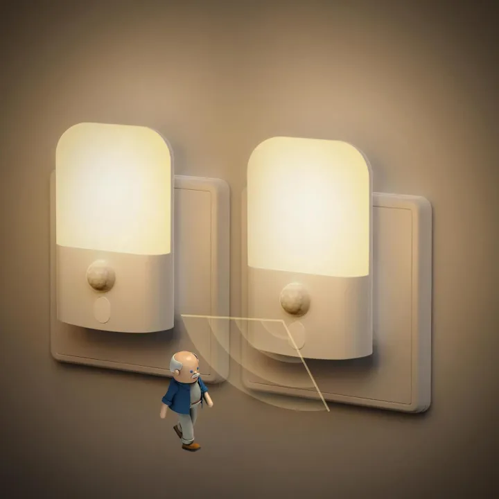 5 Brightness Levels, ON/OFF/AUTO Mode Night Light with Motion Sensor ...