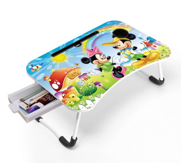 " Multi-function and Removable Stand Folding Computer Laptop Desk Small Bed Desk Simple Dormitory Lazy Table Bed with Laptop Table with Holder Slot Portable Table Stand for Laptop Tablet Reading Table - cloth stand"