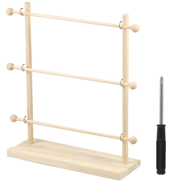 Nz Ribbon Stand Ribbon Organizer 4 Tiers Wooden Ribbon Rack Storage Display Shelf Craft ...