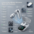 Sports Bluetooth Earbuds with Noise Cancelling, Long Battery TWS Earphones with Ring Style Design for Music & Workout. 