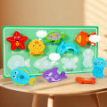 3D Puzzle Children's Early Education Toy Animal Transportation Velcro Sea Fruit Shape Funny DIY Paste Puzzle Toys  for Kids. 