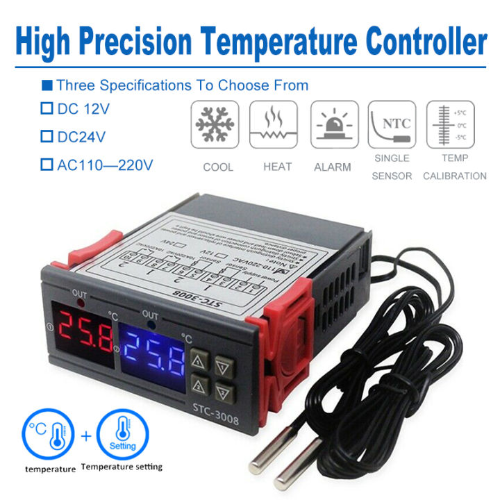 Dual Digital Temperature Controller Thermostat Thermoregulator ...