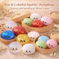2027Glitter Dumpling Glitter Dumpling Squishy with Box Dumplings Sensory Squeeze Toy for Stress Relief. 