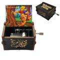 Wooden Music Box Frozen Beauty and Beast Hand Cranked Home Decoration Carved Musical Box Valentine's Day Birthday Gif Disney. 