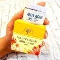 Night Cream Anti-Acne For clean and clear skin -10Gm ( Thailand). 