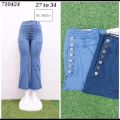Ladies High-Waist Bootcut Denim Jeans. 