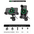 MOTOWOLF Holder Triangles Fixed Holder Wireless Charging Navigation Holder Motorcycle Outdoor Shock Absorbing Mobile Phone. 