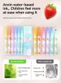 6 Assorted Pastel Colors Chisel Tip Marker Pen Fluorescent Fragrance Stamp Highlighter for Kawaii Stationery. 