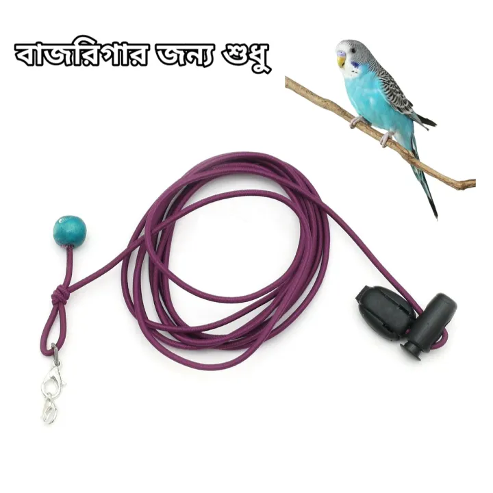 Budgie%20Bird%20Harness%20for%20Parrot%20Training%20%7C%20Adjustable%20Soft%20Rope%20Leash%20for%20Budgerigar,%20Lovebird%20&%20Small%20Parrots%20%7C%20Safe%20Outdoor%20Flying%20Training%20Harness%20%7C%20Comfortable%20&%20Lightweight%20Design%20-%20Image%202
