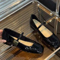 Women's Retro Patent Leather Mary Jane Shoes | Square Toe Buckle Strap Low Heel Pumps | Comfortable Casual Daily Wear Shoes. 