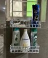 Wall mounted 2 Layer Hanging Kitchen bathroom Metal Rack bathroom organizer Drying Rack.