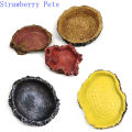 Resin Aquarium Pet Reptile Feeder Bowl Basin Food Water Pot Reptile Turtle Tortoise Scorpion Lizard Crabs Supplies 10cm. 