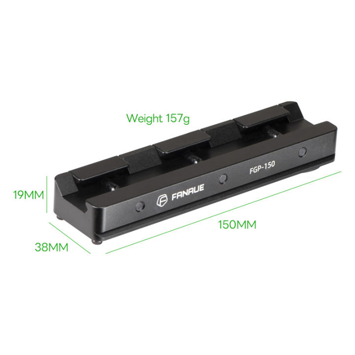 FANAUE%20Picatinny%20Arca%20Swiss%20Compatible%20Rail%20Plate%20with%20Anti-slip%20Slot,%20CNC%20Machined%20Aluminum,Tripod%20Dovetail%20Adapter%20Mount%20-%20Image%202