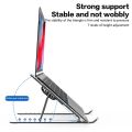 Adjustable Laptop Cooling Stand with Fan, Foldable Portable 7-Level Height Adjustment, Aluminum Alloy Material,. 