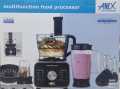Anex Multi function Food Processor AG-3157 1100 Watt 2 speed setting with pulse 7 in 1 Black 2 Years Brand Warranty. 