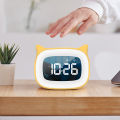 Rechargable Digital Alarm Clock Night Light Touch Snooze Always-on Display Desktop Table Clock 12/24H Dual Alarm Music LED Clock. 