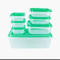 7 Pcs Thumb Lock Food Storage Containers Set, Stackable IKEA Style Plastic Kitchen Boxes with 4000ml Capacity. 