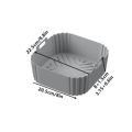 Silicone Air Fryer Baking Tray Square 5.5-6.2L Silicone Air Fryer Liners Heightened Reusable Air Fryer Basket.