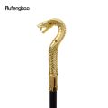 Golden Luxury Snake Handle Fashion Walking Stick for Party Decorative Walking Cane Elegant Crosier Knob Walking Stick 93cm. 