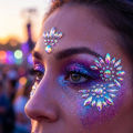 Festival Face Jewels Rhinestone Stickers Rave Party Makeup Eye Body Gems Crystal Tattoo Self Adhesive Acrylic Women Accessories.