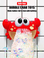 1pcs Kids Red Crab Spit Bubble Machine Baby Bath Toys Kids Bathtub Water Play with Music,Surprise gift for boys girls. 