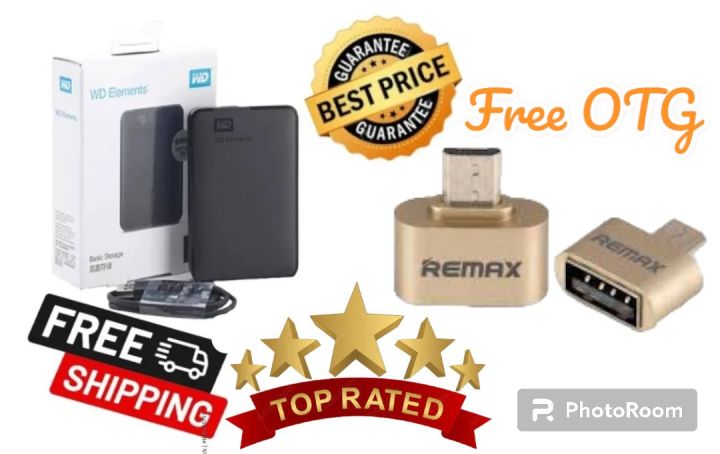 WD Elements USB 3.0 External Portable Hard Drive 1TB, 750GB, 640GB, 500GB, 320GB, 250GB, 160GB, 100GB, 80GB