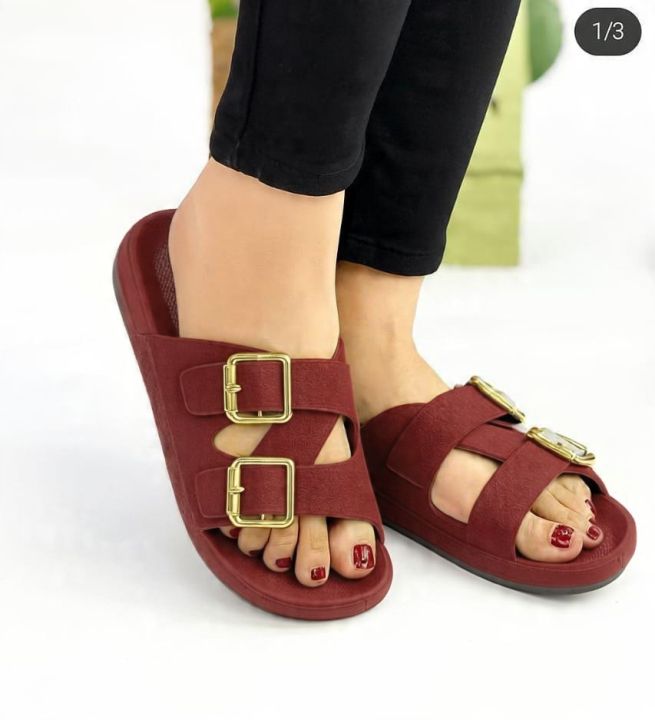 Women%20Medicated%20Double%20Buckle%20House%20Slippers%20lite%20Weight%20and%20Comfortable%20Nylon%20Slippers%20for%20Womens%20-%20Image%208