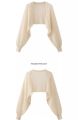 Hollow-out Long-sleeved Knitted Cardigan Top Women's Summer Thin Jacket Vest Dress Shawl Worn Over A Shirt. 