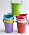 Metal Buckets with Handle - 3 Pack Colored Iron Pail, Easter Bucket and Flower Pots,Craft Supply Holders for Events,School Storage and Party Favors (Multi-Colored,. 