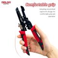 DELIXI ELECTRIC Wire Stripping Pliers Wire Pressing Pliers Wire Cutting Pliers 8-inch Multifunctional Pliers for Electrician.. 
