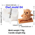 3D Owl Silicone Candle Mold DIY Cartoon Animal Soap Aromatherapy Plaster Resin Making Tools Home Decoration Crafts. 