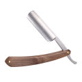 YINTAL Blank Men Shaving Straight Razor Classic Pure Beech Wood Handle Barber Razors Sharpened Preliminary Knife Razor. 