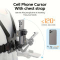 First-Person-View Camera/Mobile Phone Holder With Chest Strap 360 Rotate Climbing Cycling Phone Stand Bike Motorcycle GPS Live. 